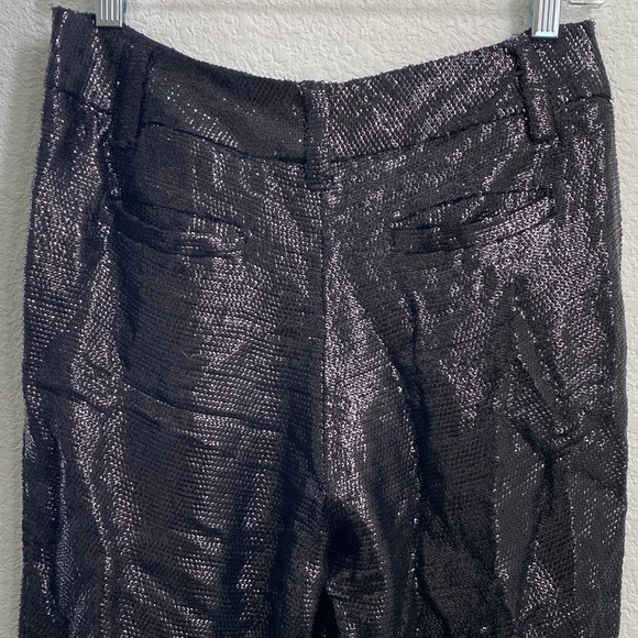 Alice + Olivia Arthur Sequin Pants Black Sequin Dress Pants Size 2 - Picture 6 of 16